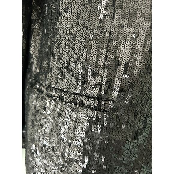 Lucky Brand Women's Black Sequin Lined Blazer Jacket L Large New $169 - Picture 6 of 11